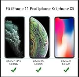 [4 Stück] OMOTON Schutzfolie für iphone 11 pro und iphone X und iphone XS Mit Positionierhilfe Panzerglasfolie für iphone 11 Pro/ XS/ X [9H Härte], [Anti-Kratzen], [Anti-Öl], [Anti-Bläschen]. - 3
