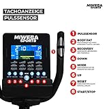 Miweba Sports Crosstrainer MC300 Stepper Ellipsentrainer Heimtrainer - App Steuerung - 21 Kg Schwungmasse - Pulsgurt - Magnetbremse (Weiß Schwarz) - 8