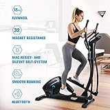 Capital Sports Helix Track Cross-Trainer mit Trainingscomputer Heimtrainer (Bluetooth, Kinomap-Applikation, MagResist-Magnet-Widerstand, 18 kg Schwungmasse, Tablethalter, USB-Ladebuchse) schwarz - 2