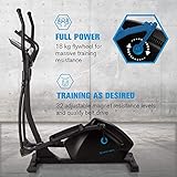 Capital Sports Helix Track Cross-Trainer mit Trainingscomputer Heimtrainer (Bluetooth, Kinomap-Applikation, MagResist-Magnet-Widerstand, 18 kg Schwungmasse, Tablethalter, USB-Ladebuchse) schwarz - 3