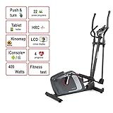 HAMMER Premium Crosstrainer Cross-Motion BT - APP Steuerung für Smartphone - Bluetooth Anbindung - Kompatibel mit: Kinomap, iConsole+ und BitGym - 22 Trainingsprogramme - 2