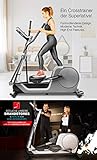 Sportstech LCX800 Luxus Crosstrainer mit Edler Android-Multifunktionskonsole, 24Kg Schwungmasse, Kinomap App, Bluetooth-& Pulsgurtkompatibel, 12 Trainingsprogramme, HRC + Tablet-Halterung - 2