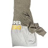 Ben & Lea Jungen Kapuzenpullover, Grau (Hellgrau Melange/Olive Melange 097), 86 (Herstellergröße: 86/92) - 3