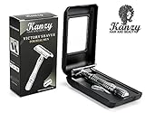 Double Edge Safety Razor - sicherheitsrasierer - Nassrasierer - Passend für alle Double Edge Rasierklingen - Sicherheits-Rasiermesser für Männer - Professionelles Rasiermesser aus Edelstahl - 4