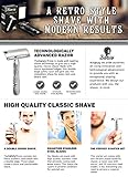 Double Edge Safety Razor - sicherheitsrasierer - Nassrasierer - Passend für alle Double Edge Rasierklingen - Sicherheits-Rasiermesser für Männer - Professionelles Rasiermesser aus Edelstahl - 8