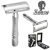 Double Edge Safety Razor - sicherheitsrasierer - Nassrasierer - Passend für alle Double Edge Rasierklingen - Sicherheits-Rasiermesser für Männer - Professionelles Rasiermesser aus Edelstahl - 9