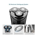Kissliss Nass- und Trockenrasierer IPX7 Wasserdichter Rotationsrasierer 5 LED-Anzeige Elektrischer Rasierer für Herren-USB Aufladen - 2