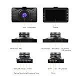 APEMAN Full HD 1080P Dashcam Autokamera Video Recorder mit 170° Weitwinkelobjektiv, 3 Zoll LCD-Bildschirm, WDR, Bewegungserkennung, Parkmonitor, Loop-Aufnahme, Nachtsicht und G-Sensor - 8