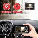 TOGUARD Dashcam GPS WiFi Auto Kamera Full HD 1080P, Fahrzeug Kamera 170 ° Weitwinkel, 2.45 Zoll Bildschirm - Dashcam mit integriertem GPS-Modul, WLAN, Loop-Aufnahme, G-Sensor, Bewegungserkenn - 3