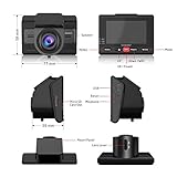 TOGUARD Dashcam GPS WiFi Auto Kamera Full HD 1080P, Fahrzeug Kamera 170 ° Weitwinkel, 2.45 Zoll Bildschirm - Dashcam mit integriertem GPS-Modul, WLAN, Loop-Aufnahme, G-Sensor, Bewegungserkenn - 6