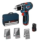 Bosch Professional Akku Bohrschrauber GSR 12V-15 (mit 2x 2,0 Ah Akku, Ladegerät, 39-tlg. Zubehör-Set, Profi-Tasche, max. Schrauben-Ø: 7 mm, 12 Volt) - 8