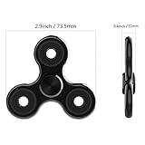 Fidget Spinner, helect Fidget Hand Spinner Hundespielzeug Kugellager aus Edelstahl mit hoher Geschwindigkeit mit Korpus aus Aluminium (tri-spinner) – Schwarz - 3