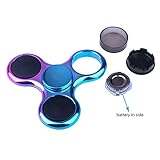 Fidget Spinner Hand Spinner Quimat LED Licht AN Finger Spielzeug EDC 18 Modi Blinken Perfekt für Kind Erwachsene hilft Anti-Angst Konzentration um Langeweile Stress zu lindern Hochgeschwindigkeit (Farbig/Regenbogen) - 6