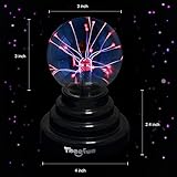 Plasma Ball,Theefun Magic Plasma Kugel MB101 Party Light – USB oder Batterie betrieben - 3