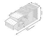 Hühnerstall Hühnerhaus Cocoon Hühnerstall Grosser Hühnerstall 4-6 Hühner mit Nistkasten aufmachbarem Dach für einfache Reinigung, mit Lüftungslöchern, mit stabilen Nistkasten, 30 % größer als Vorläufermodell (3000WX), ca. 250 cm - 4