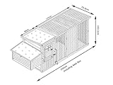 Hühnerstall Hühnerhaus Cocoon Hühnerstall Grosser Hühnerstall 4-6 Hühner mit Nistkasten aufmachbarem Dach für einfache Reinigung, mit Lüftungslöchern, mit stabilen Nistkasten, 30 % größer als Vorläufermodell (3000WX), ca. 250 cm - 4