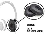 WEWOM 2 Hochwertige Ersatz Ohrpolster für BOSE OE OE2 OE2i QuietComfort 3 QC3 SoundTrue Kopfhörer inkl. Halterung - 6