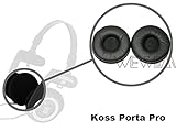 WEWOM 2 hochwertige Ersatz Ohrpolster für Koss Porta Pro (PP) und Samsung SBH500 Headset PU Leder - 5