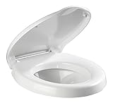 Wenko 21905100 WC-Sitz Secura Comfort - mit 5 cm Sitzerhöhung und Absenkautomatik, Kunststoff - Duroplast, Weiß - 3
