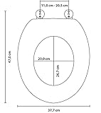 WC Sitz mit Absenkautomatik, viele schöne WC Sitze zur Auswahl, hochwertige und stabile Qualität aus Holz (Goldfisch) - 7