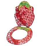 WC Sitz mit Absenkautomatik, viele schöne WC Sitze zur Auswahl, hochwertige und stabile Qualität aus Holz (Strawberry) - 5