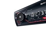 Sony DSX-A410BT MP3 Autoradio mit Bluetooth, NFC, USB, AUX Anschluss und iPod/iPhone Control rote beleuchtung - 2