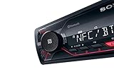 Sony DSX-A410BT MP3 Autoradio mit Bluetooth, NFC, USB, AUX Anschluss und iPod/iPhone Control rote beleuchtung - 2