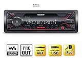 Sony DSX-A410BT MP3 Autoradio mit Bluetooth, NFC, USB, AUX Anschluss und iPod/iPhone Control rote beleuchtung - 3