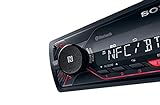 Sony DSX-A410BT MP3 Autoradio mit Bluetooth, NFC, USB, AUX Anschluss und iPod/iPhone Control rote beleuchtung - 4
