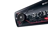 Sony DSX-A410BT MP3 Autoradio mit Bluetooth, NFC, USB, AUX Anschluss und iPod/iPhone Control rote beleuchtung - 4