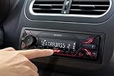 Sony DSX-A410BT MP3 Autoradio mit Bluetooth, NFC, USB, AUX Anschluss und iPod/iPhone Control rote beleuchtung - 6