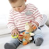 Fehn 091014 Mini-Spieluhr Teddy / Kuscheltier mit integriertem Spielwerk mit sanfter Melodie zum Aufhängen an Kinderwagen, Babyschale oder Bett, für Babys und Kleinkinder ab 0+ Monaten - 2