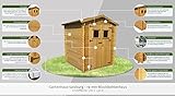 Blockbohlen Gartenhaus 19 mm Salzburg - B180 x L130 - 2