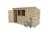 Forest opp106hd 10 x 6 ft Gartenhaus Pultdach Garden Shed – Natur - 11