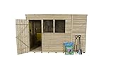 Forest opp106hd 10 x 6 ft Gartenhaus Pultdach Garden Shed – Natur - 4