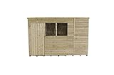 Forest opp106hd 10 x 6 ft Gartenhaus Pultdach Garden Shed – Natur - 5