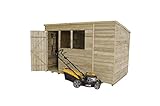 Forest opp106hd 10 x 6 ft Gartenhaus Pultdach Garden Shed – Natur - 6