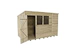 Forest opp106hd 10 x 6 ft Gartenhaus Pultdach Garden Shed – Natur - 9