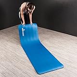 Proworks Große Premium Yogamatte Gepolstert & Rutschfest für Fitness Pilates & Gymnastik mit Tragegurt in Blau - [Maße 183cm Länge 60cm Breite] - Phtalatfrei - 3
