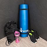 Proworks Große Premium Yogamatte Gepolstert & Rutschfest für Fitness Pilates & Gymnastik mit Tragegurt in Blau - [Maße 183cm Länge 60cm Breite] - Phtalatfrei - 6