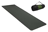 Good Times Yogamatte, Rutschfest, TPE, umweltfreundlich, Hypoallergen, hautfreundlich, Gymnastikmatte, Fitnessmatte, Sportmatte, Bodenmatte mit Tasche & Trageband, 183x61x0,8cm (Dunkelgrün) - 2