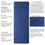 YAWHO Yogamatte Hochwertige TPE ist Rutschfest Eco Freundlichen Material Das SGS Zertifiziert Maße: 183 cm X 66 cm Höhe 0.6 cm, Design Hilfslinien, Licht, Umweltfreundlich, Langlebig (Blue) - 2