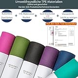 YAWHO Yogamatte Hochwertige TPE ist Rutschfest Eco Freundlichen Material Das SGS Zertifiziert Maße: 183 cm X 66 cm Höhe 0.6 cm, Design Hilfslinien, Licht, Umweltfreundlich, Langlebig (Blue) - 5