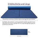 YAWHO Yogamatte Hochwertige TPE ist Rutschfest Eco Freundlichen Material Das SGS Zertifiziert Maße: 183 cm X 66 cm Höhe 0.6 cm, Design Hilfslinien, Licht, Umweltfreundlich, Langlebig (Blue) - 7