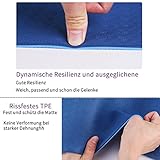 YAWHO Yogamatte Hochwertige TPE ist Rutschfest Eco Freundlichen Material Das SGS Zertifiziert Maße: 183 cm X 66 cm Höhe 0.6 cm, Design Hilfslinien, Licht, Umweltfreundlich, Langlebig (Blue) - 8