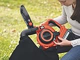 Black+Decker Akku Laubbläser und Sauger GWC3600L20 mit Häcksler und 17,5l Fangsack / Schnelles Umschalten von Laubsauger zu Bläser / Mit Power Select Funktion / Mit 36V Lithium-Ionen-Akku und 2,0 Ah - 9