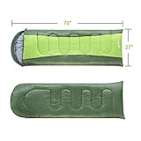 Semoo Schlafsäcke 200 x 70 cm, 3 Jahreszeiten Deckenschlafsäcke (von 6 bis 22 °C), Leichter Wasserdichter Sommerschlafsack, für Outdoor Camping Wandern - 2