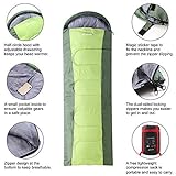 Semoo Schlafsäcke 200 x 70 cm, 3 Jahreszeiten Deckenschlafsäcke (von 6 bis 22 °C), Leichter Wasserdichter Sommerschlafsack, für Outdoor Camping Wandern - 3