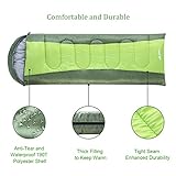Semoo Schlafsäcke 200 x 70 cm, 3 Jahreszeiten Deckenschlafsäcke (von 6 bis 22 °C), Leichter Wasserdichter Sommerschlafsack, für Outdoor Camping Wandern - 4