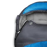 Lumaland Outdoor Schlafsack Mumienschlafsack, 230 x 80 cm, inklusive Packsack, 50 x 25 cm gepackt, blau - 4
